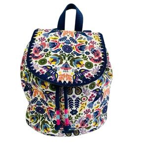 Sakroots Hermosa Canvas Folder Flap Backpack In Fox Otomi Forest Print